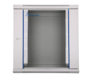 Extralink Szafka wisząca rack 12U 600x450 szara szklane drzwi EX.8598 - 489360 - zdjęcie 1